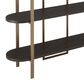 Ashley Brentmour 7-Shelf Bookcase in Dark Brown and Gold, , large