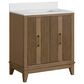 37B Fenwick 30" Single Bathroom Vanity in Kona with Glossy White Composite Stone Top and Backsplash, , large