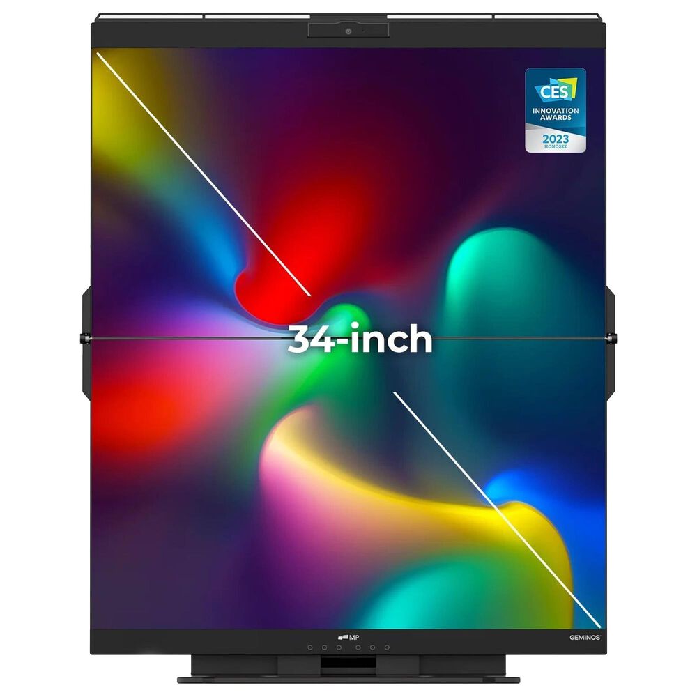 Mobile Pixels 24&quot; Geminos X Dual-Screen Desktop Monitor in Black, , large
