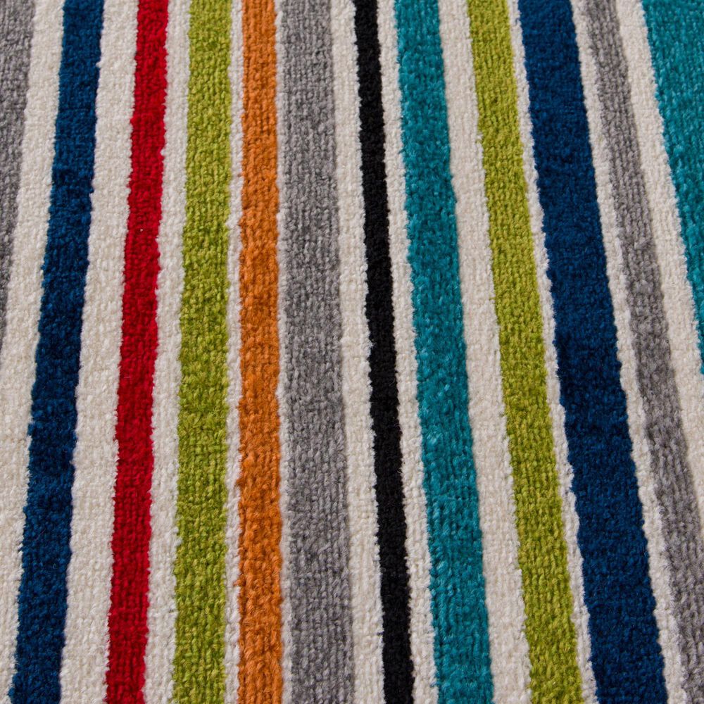 Central Oriental Terrace Tropic Santee 7&#39;10&quot; x 9&#39;10&quot; Red and Blue Area Rug, , large