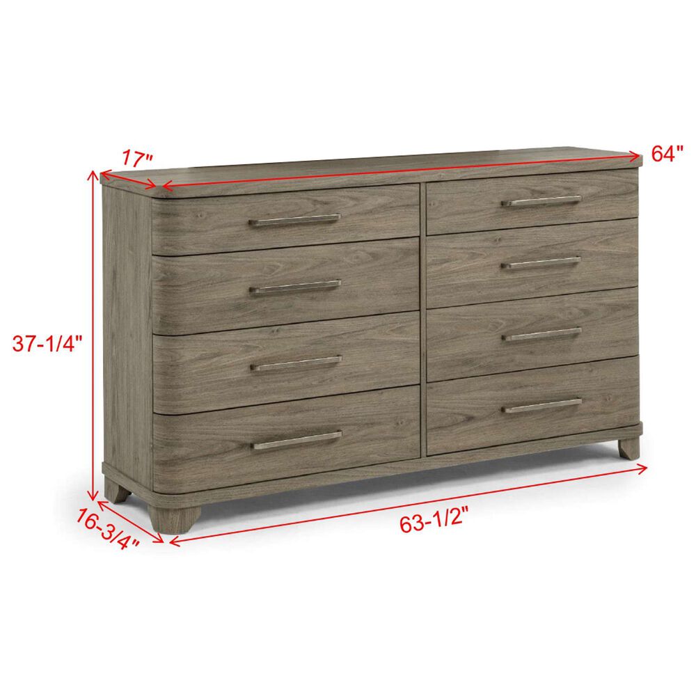 Crown Mark Veranda Queen Upholstered Panel Bed with Dresser, Chest, and Two Nightstands in Khaki, , large