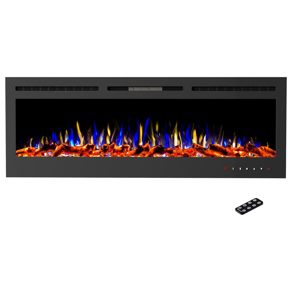 Timberlake Hastings Home 72" Electric Fireplace Wall Mount in Black, , large