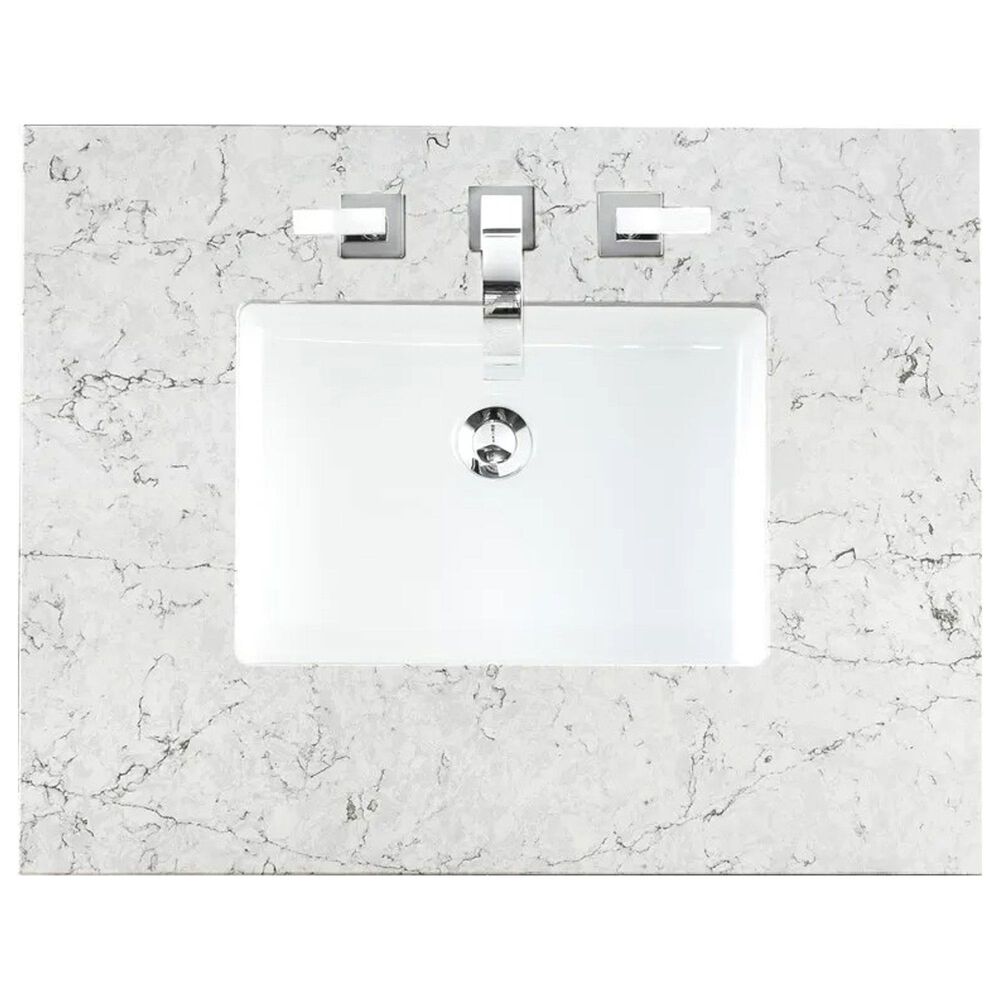 James Martin Vanities Brittany 36&quot; Single Bathroom Vanity in Black Onyx with 3 cm Eternal Jasmine Pearl Quartz Top and Rectangle Sink, , large