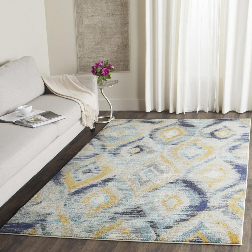 Safavieh Monaco MNC242J-3 3&#39; x 5&#39; Blue/Multi Area Rug, , large