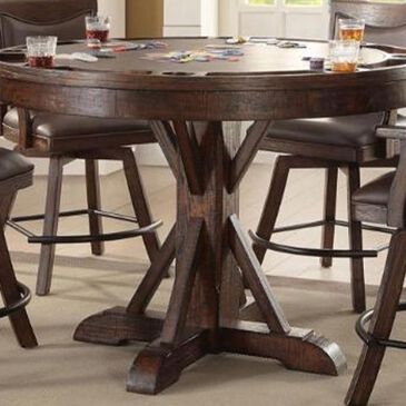 Radius Gettysburg Round Game Table in Chestnut Oak, , large