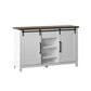 RTJ Furniture 2-Door Sideboard with Wine Storage in Antique White, , large