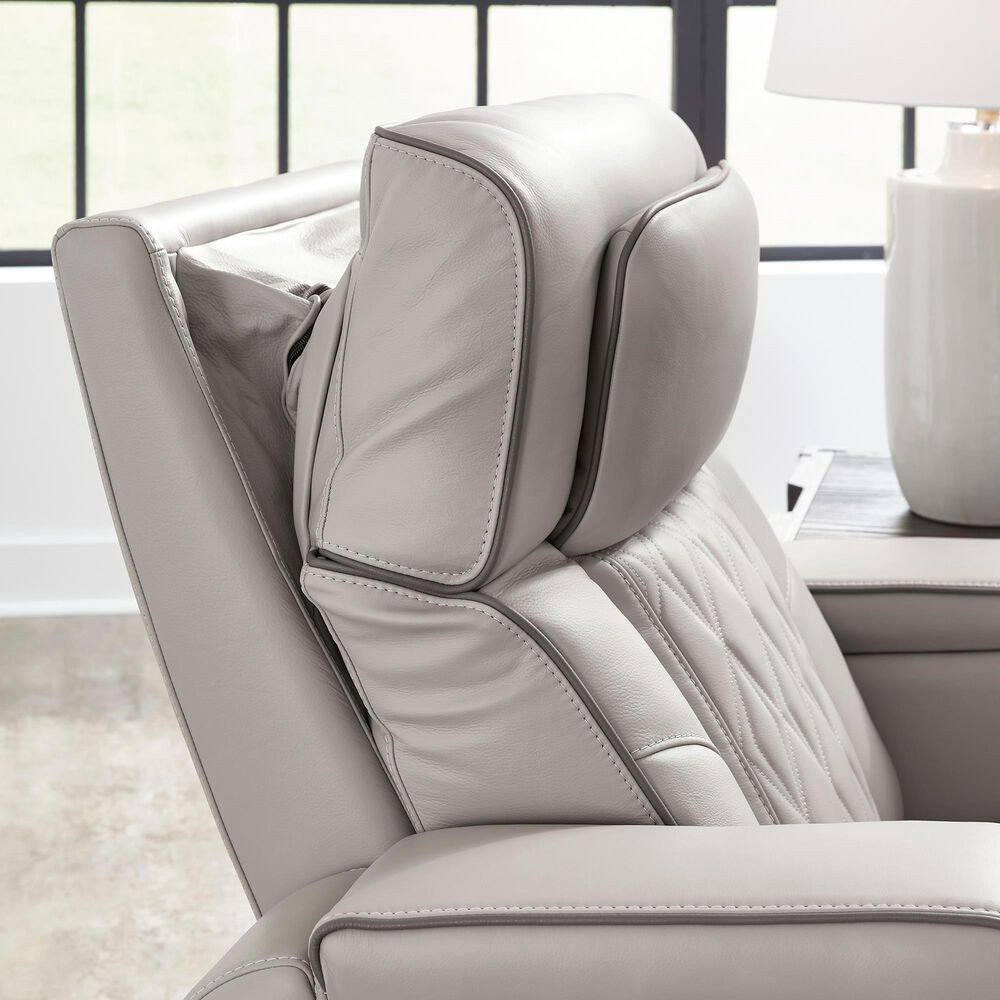 Ashley Boyington Leather Power Recliner in Gray, , large