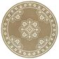 Oriental Weavers Marina 7"10" Round Tan and Ivory Area Rug, , large