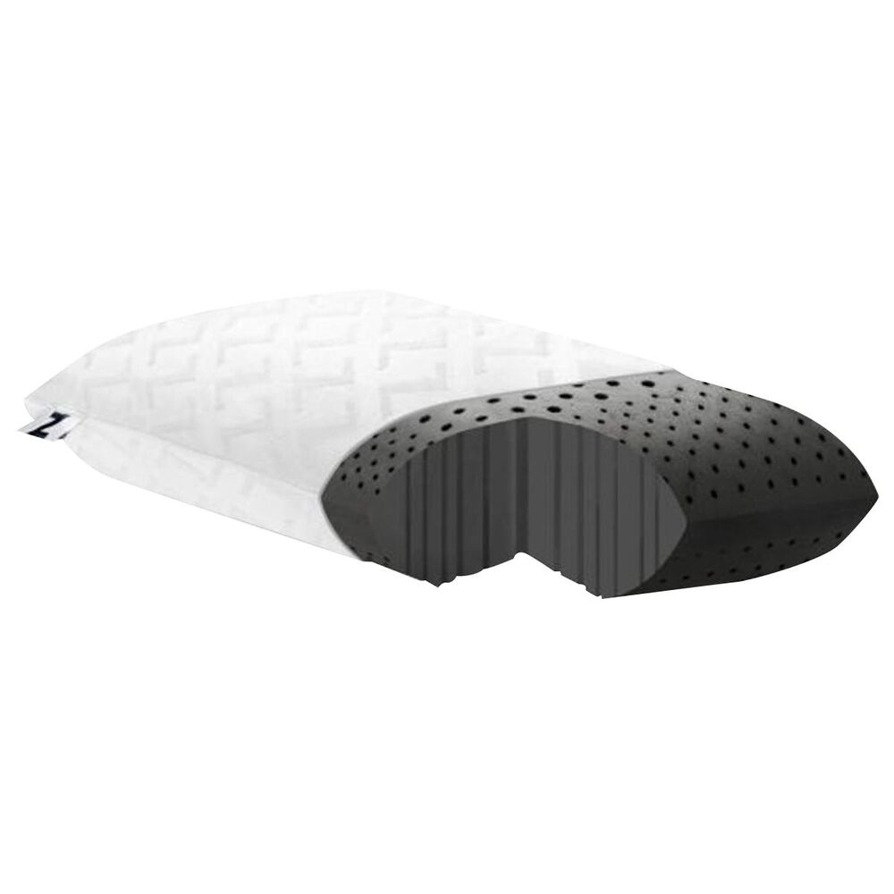 Malouf Zoned Dough Bamboo Charcoal Mid Loft Pillow, , large