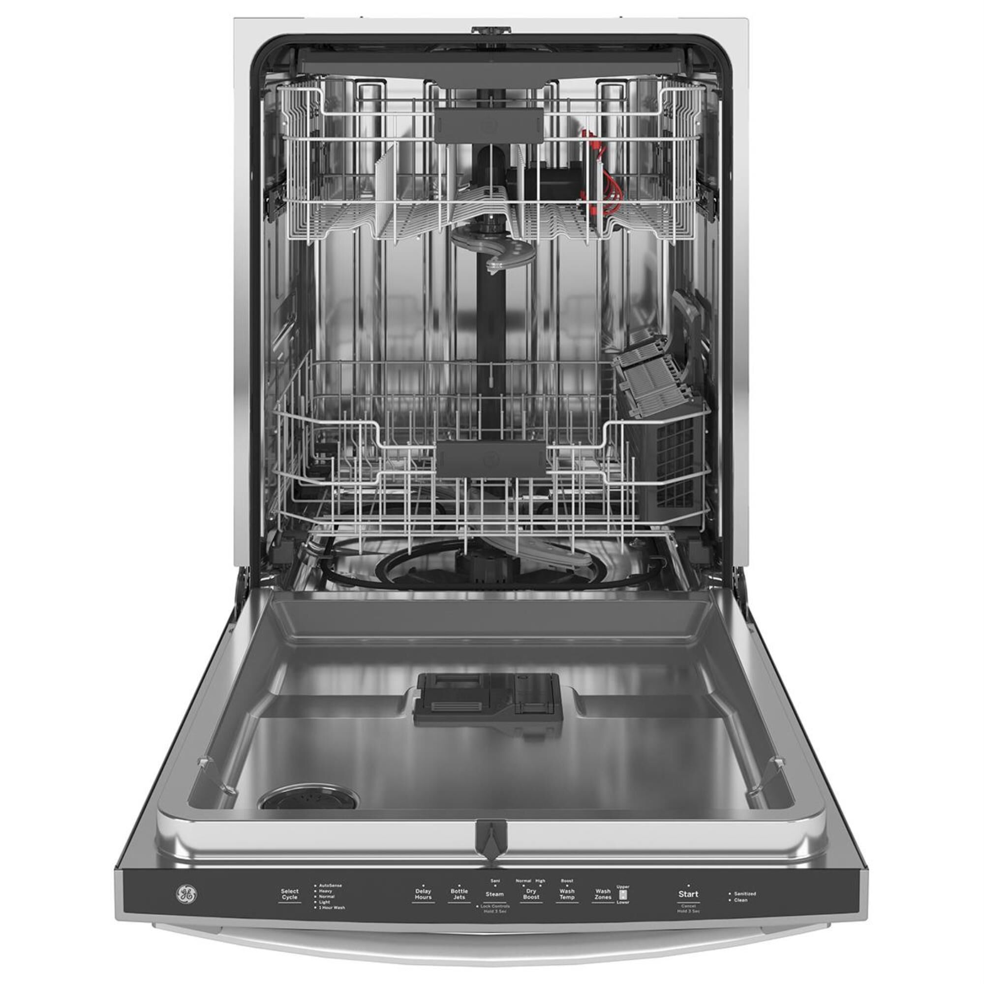 ge dishwasher with bottle jets and third rack