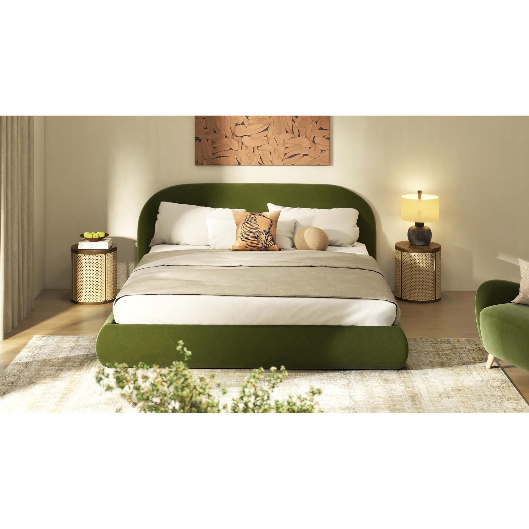 Jennifer Taylor Home Archie Puffy Grounded King Upholstered