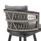 Armen Living Zella Patio Swivel Counter Height Bar Stool with Earl Gray Cushion in Gray, , large