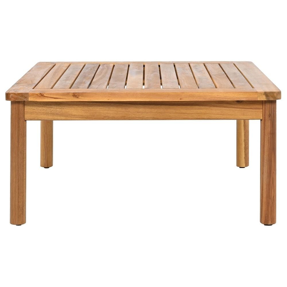 Hearth and Haven 5-Piece Outdoor Conversation Set with Weather Rope and Beige in Teak, , large