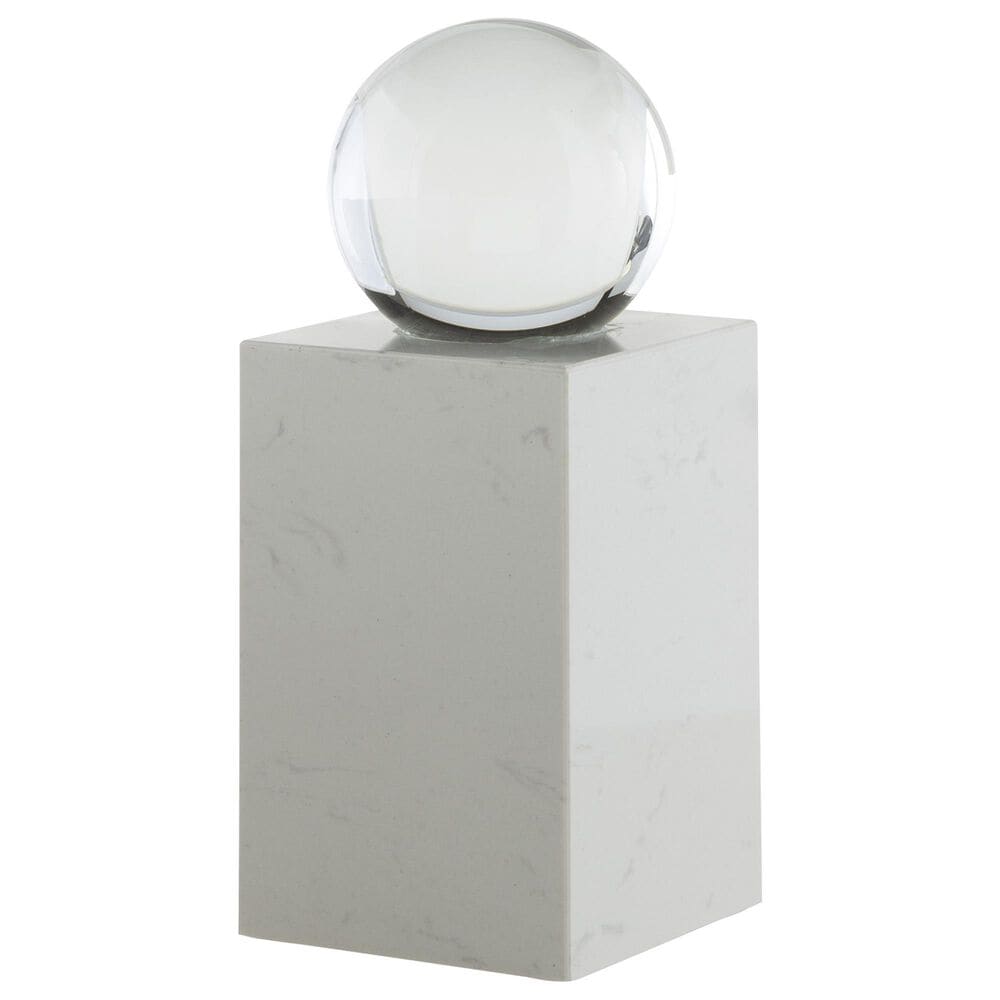 Ashley Sellner 14.25" Sculpture in Clear and White, , large