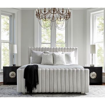 Bernhardt Silhouette King Upholstered Bed in Eggshell and Onyx, , large