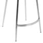 Lumisource Mason Swivel Counter Stool with White Cushion in Stainless Steel and Walnut (Set of 2), , large