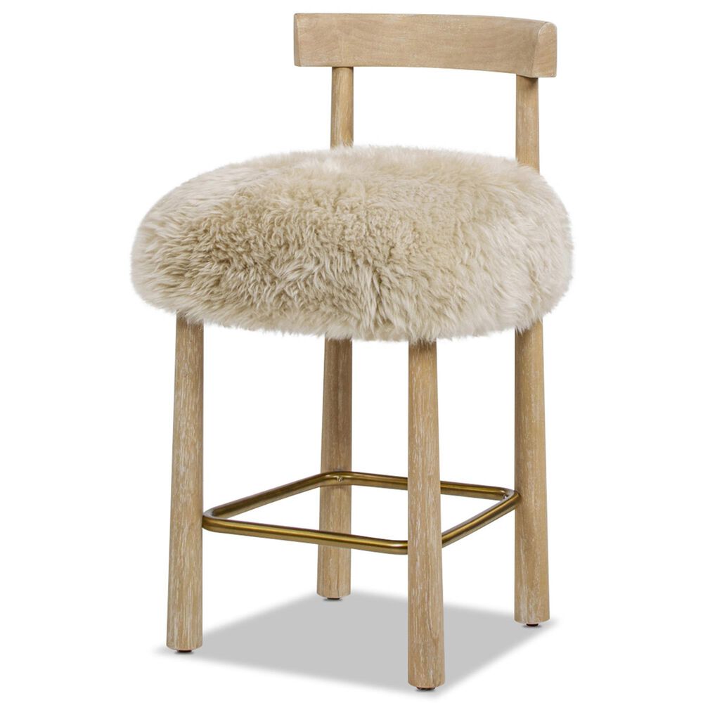 Jennifer Taylor Home Arden 27.5" Bar Stool with Natural Blonde Cushion in Natural, , large