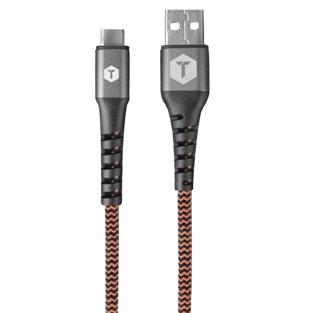 ToughTested Durable Braided 6" USB-A Cable to USB-C Connector, , large