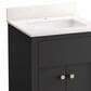Kohler Alouette 24" Single Bathroom Vanity in Ferrous Grey with 2 cm White Quartz Top and Rectangular Sink, , large