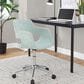 LumiSource Margarite Swivel Task Chair with Light Green Fabric Cushion in Chrome, , large