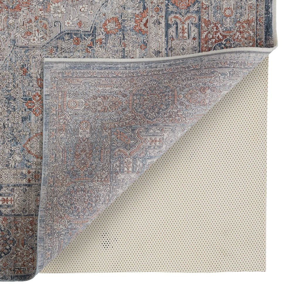Feizy Marquette 3778F 2&#39;8&quot; x 8&#39; Rust and Blue Runner, , large
