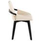 LumiSource Cosmo Accent Chair with Faux Leather Cushion in Cream, , large