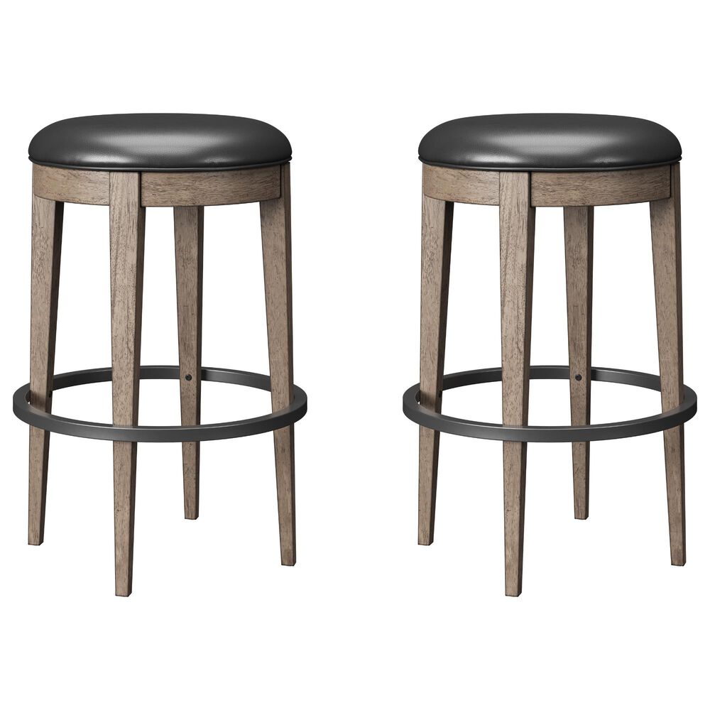 Emerald Home Furnishings Benton Bar Stools in Pecan Brown (Set of 2), , large