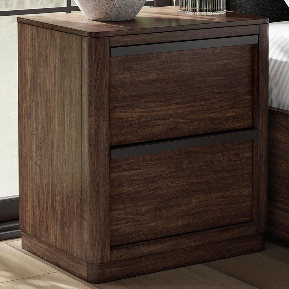 Millenium Dilenno 2 Ball Bearing Smooth Gliding Drawer Nightstand in Dark Brown, , large