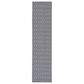 Safavieh Martha Stewart Cotton MSR411 2" x 8" Charcoal and Grey Runner, , large
