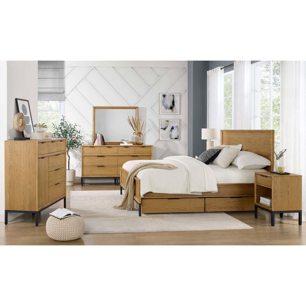 Hawthorne Furniture Newport Dresser Mirror in Natural Oak, , large