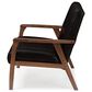 Baxton Studio Nikko Stationary Loveseat in Black, , large