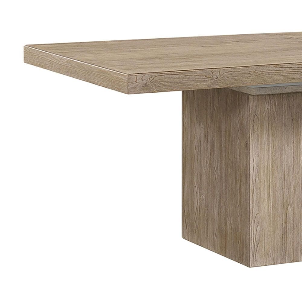 Hawthorne Furniture Nash Double Pedestal Dining Table 82&quot;-106&quot; in White Sand, , large