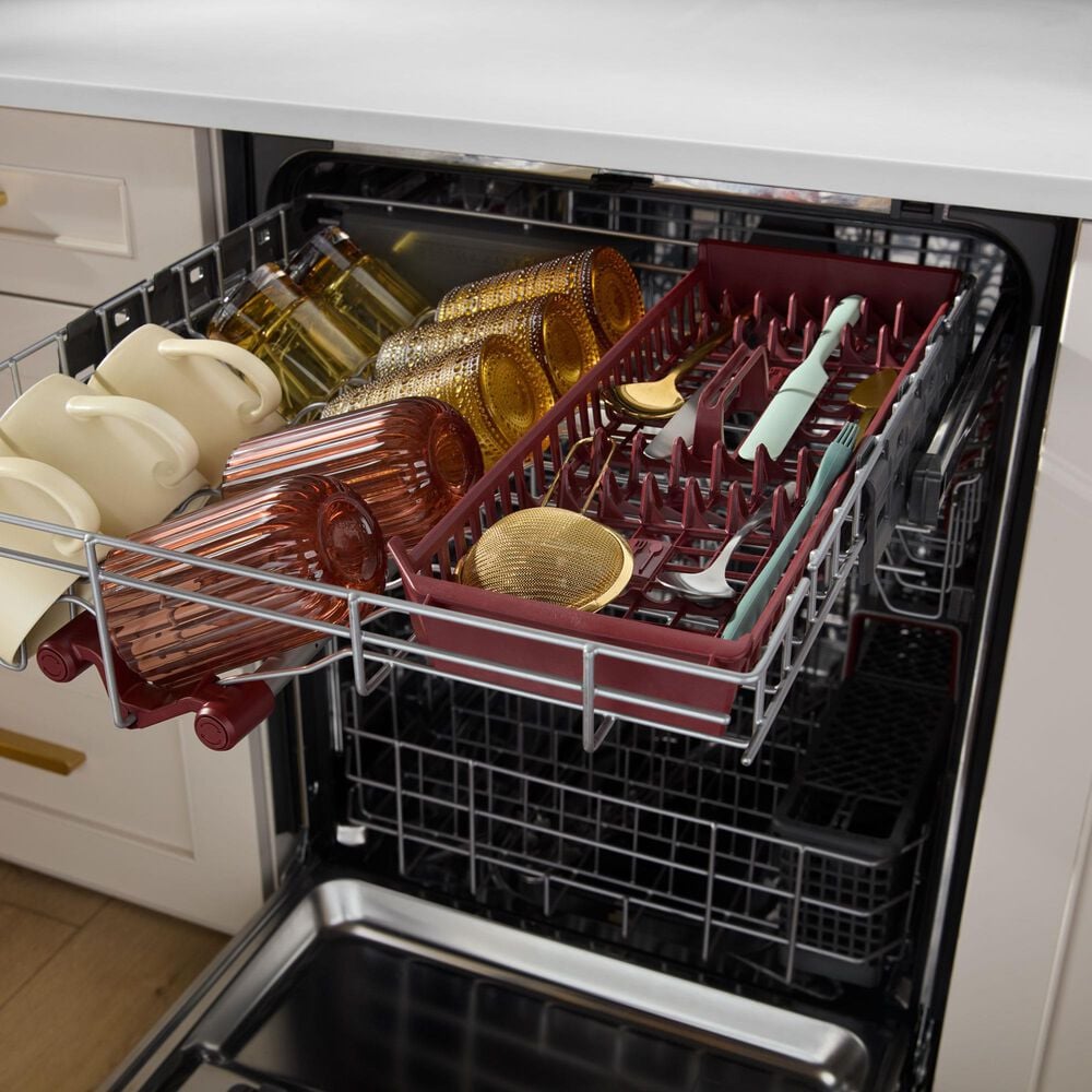 KitchenAid 24&quot; Built-In Bar Handle Third Rack Dishwasher with Stemware Shield and Stemware Clips in PrintShield Stainless Steel, , large