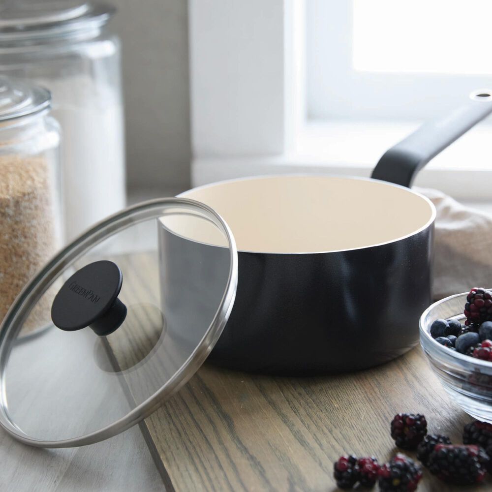 Green Pan Rio Advanced 2-Quart Saucepan with Lid in Black, , large