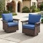 Sunwell Garden Patio Swivel Glider Chair in Navy (Set of 2), , large