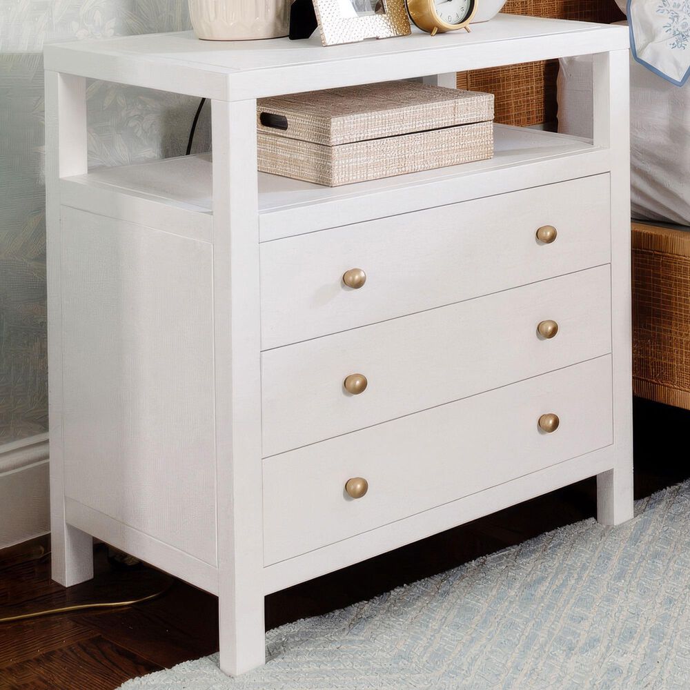 Butler Specialty Company Nora 3-Drawer Nightstand in Textured White, , large