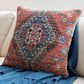 Surya Coventry 18" Square Throw Pillow in Red, Mustard, Dark Blue, Light Blue, Ink Blue and Deep Teal, , large