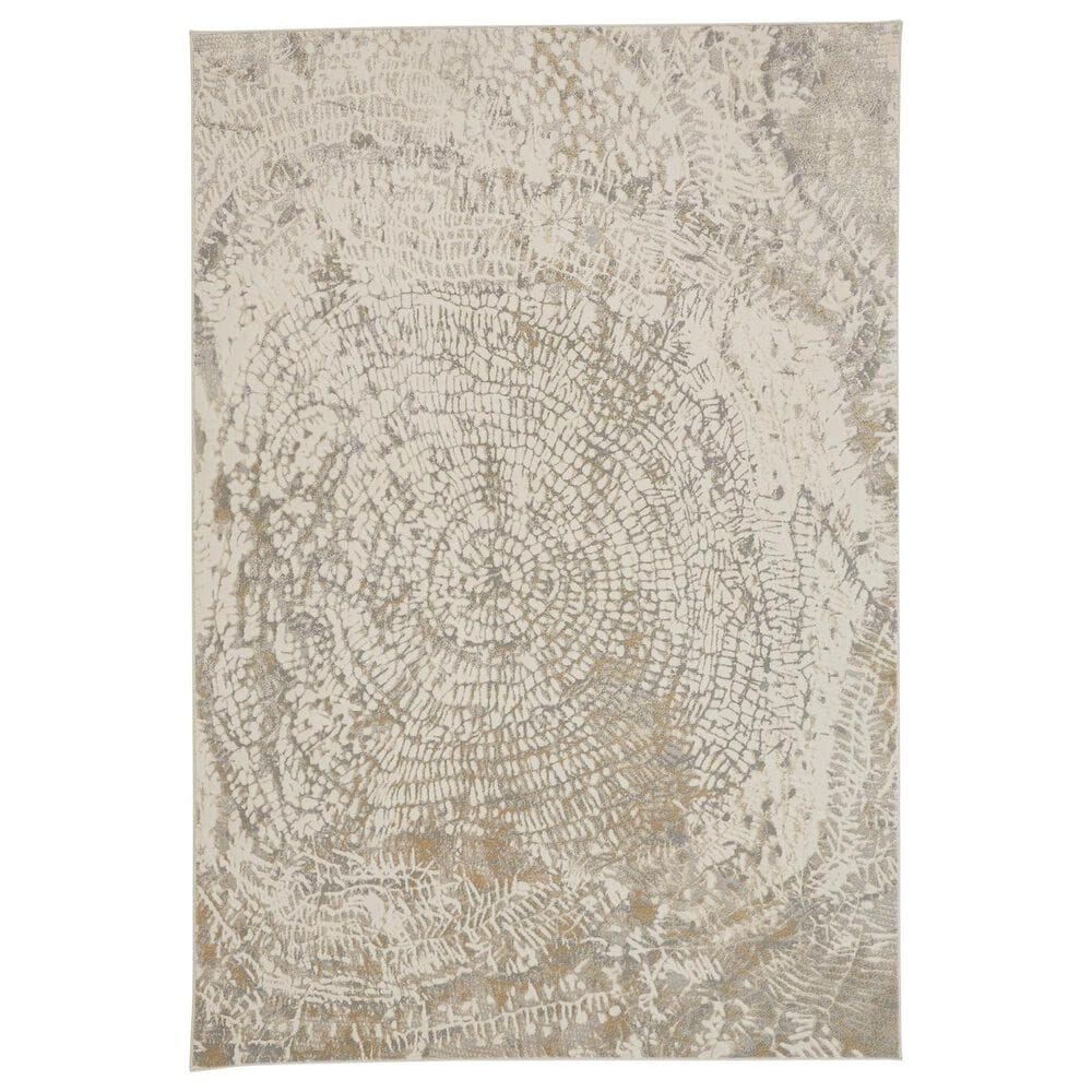 Feizy Parker 7"9" x 10" Silver and Ivory Area Rug, , large