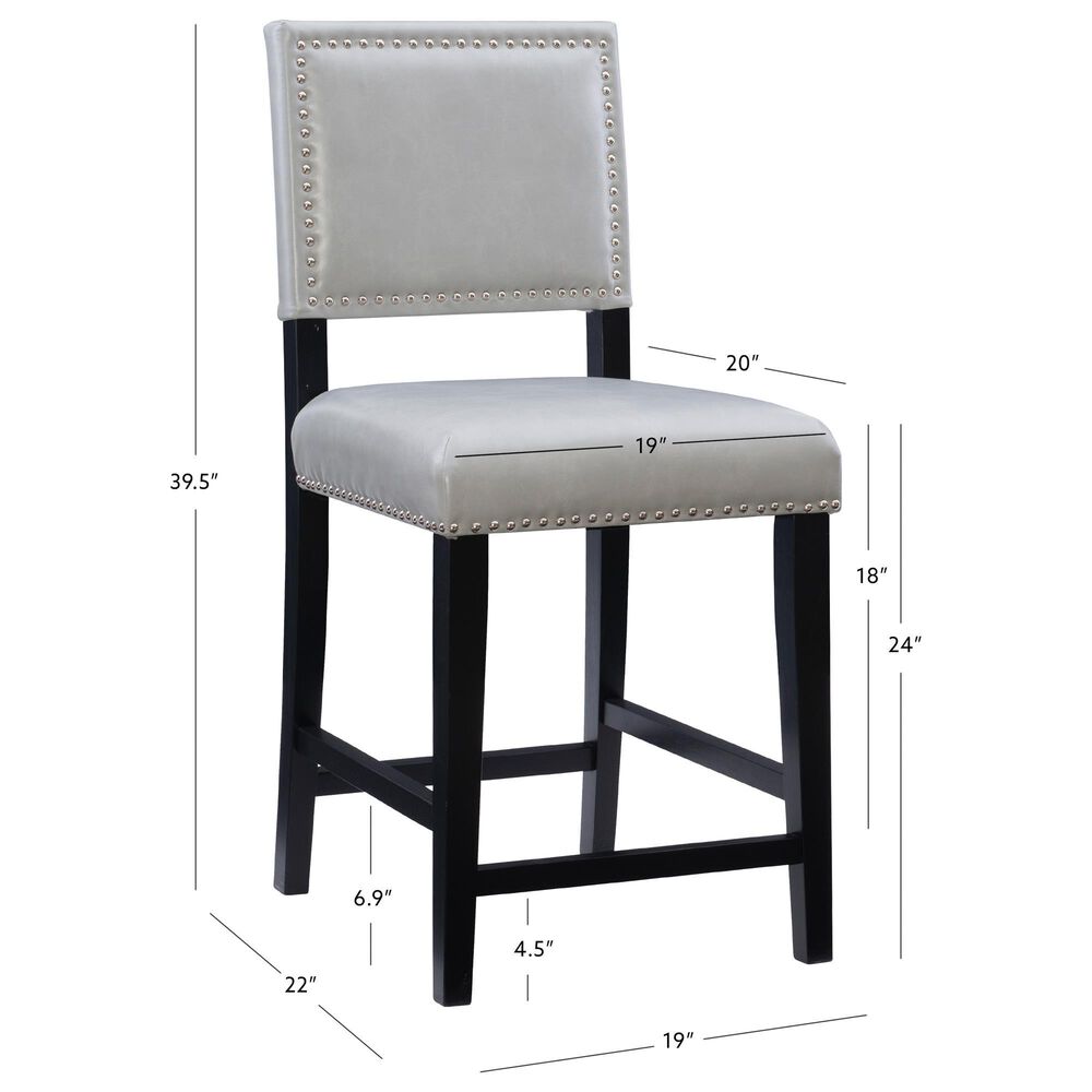 Linon Home Decor Brook Counter Stool in Black, , large