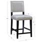 Linon Home Decor Brook Counter Stool in Black, , large