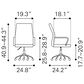 Zuo Modern Primero Office Chair in Black and Silver, , large