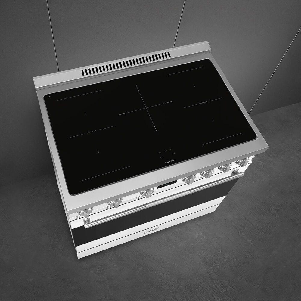 SMEG Professional 36" Induction Electric Range in Matte White, , large