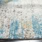 Safavieh Aria ARA183B 6"6" Round Blue and Creme Area Rug, , large