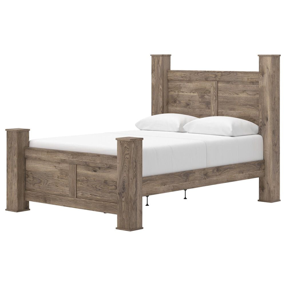 Ashley Rusticott Queen Poster Bed in Brown, , large