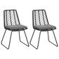 Hearth and Haven Deja Patio Chair with Gray Cushion in Gray (Set of 2), , large