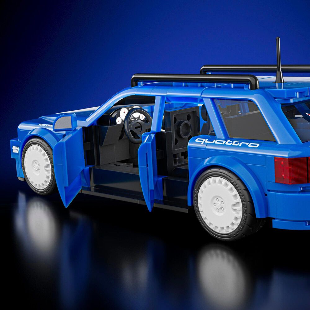 Hot Wheels Audi Avant RS2 Building Set in Blue, , large