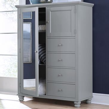 Riva Ridge Cambridge 4 Drawer Chifferobe in Gray, , large