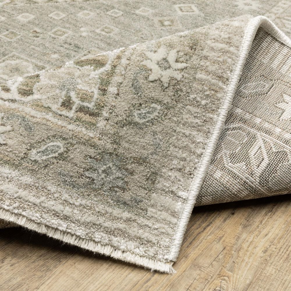 Oriental Weavers Keaton KEA08 Beige and Green 2'3" x 7'6" Runner, , large