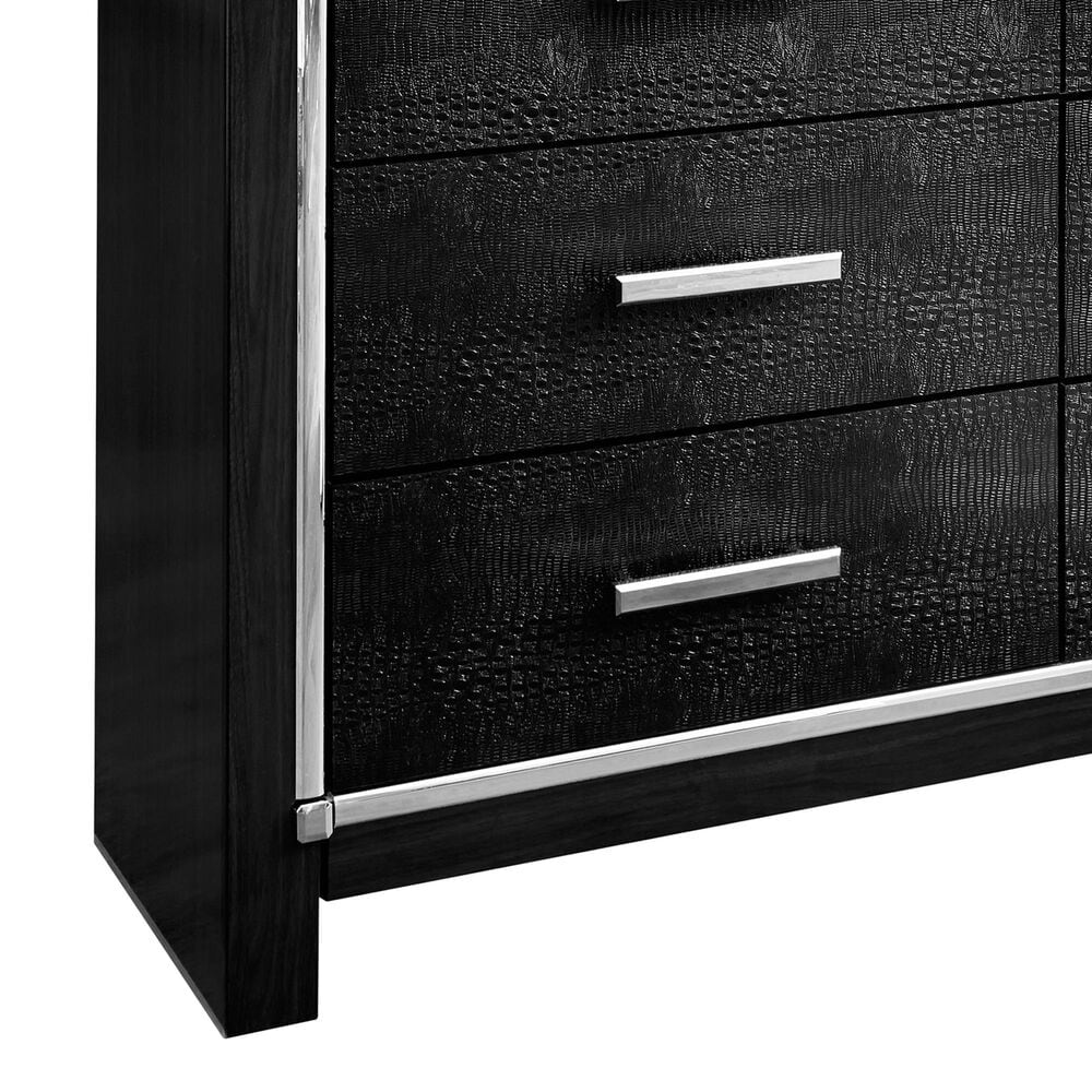 Ashley Kaydell 4-Piece Queen Upholstered Bed Set in Black and Dark Gray, , large