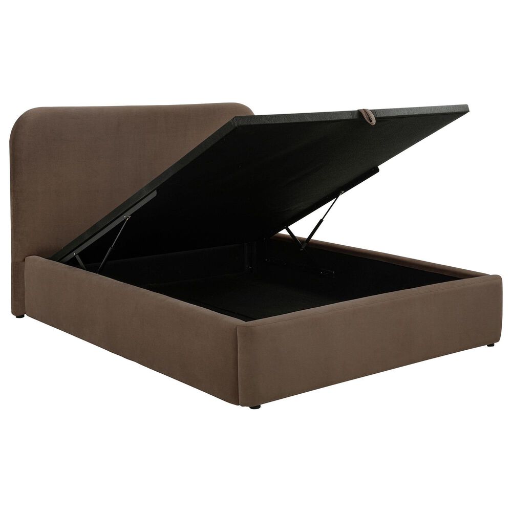 Pacific Landing Anders King Lift Top Storage Bed in Chocolate, , large
